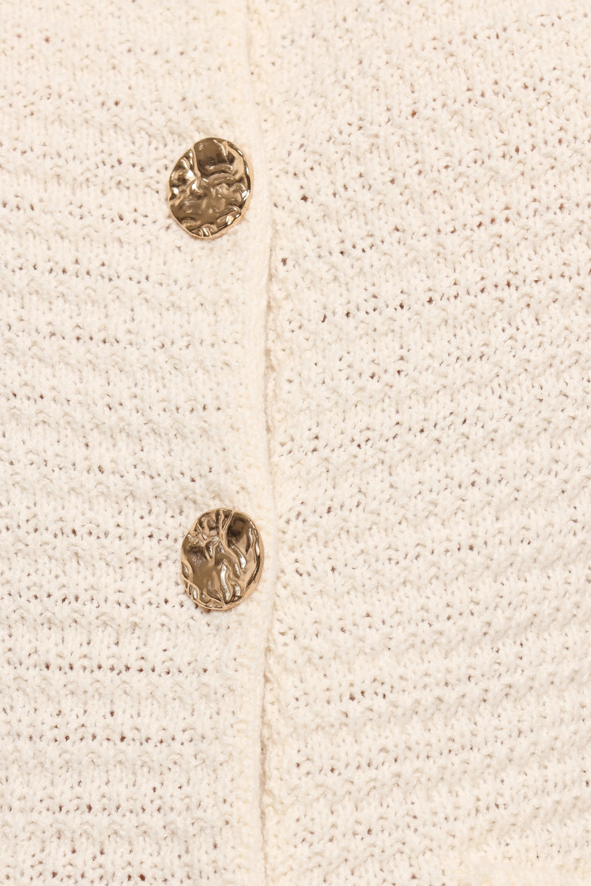 Gold-Button Knit Vest
