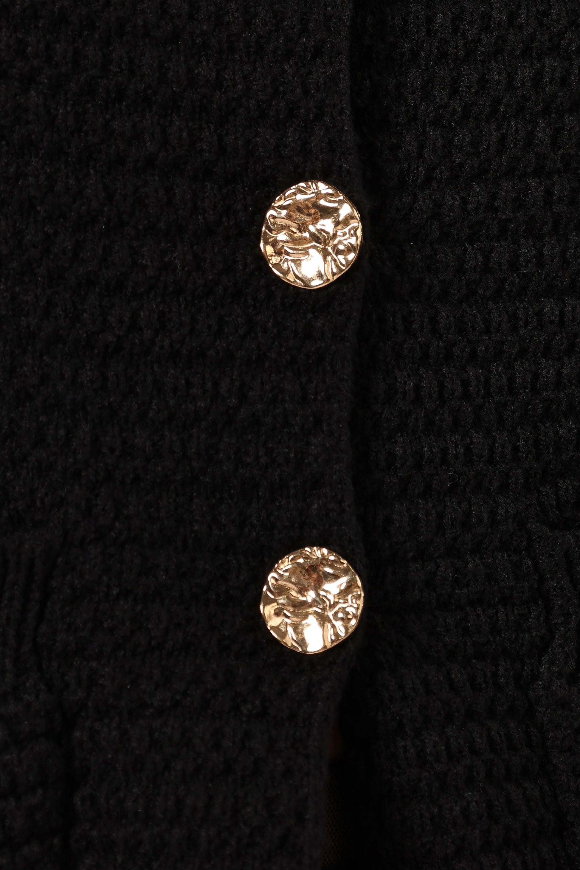 Gold-Button Knit Vest