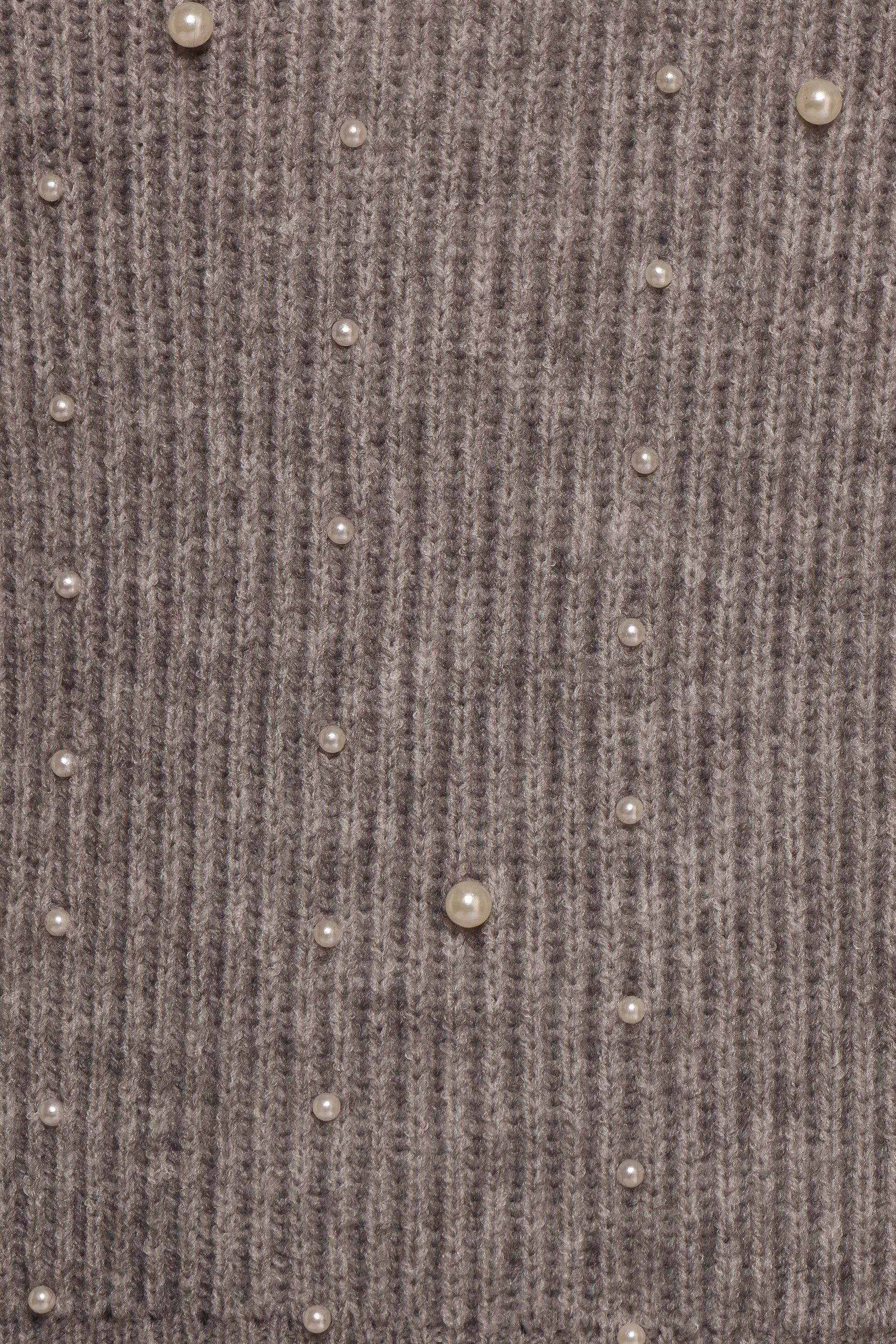 Pearl-Embellished Knit Sweater