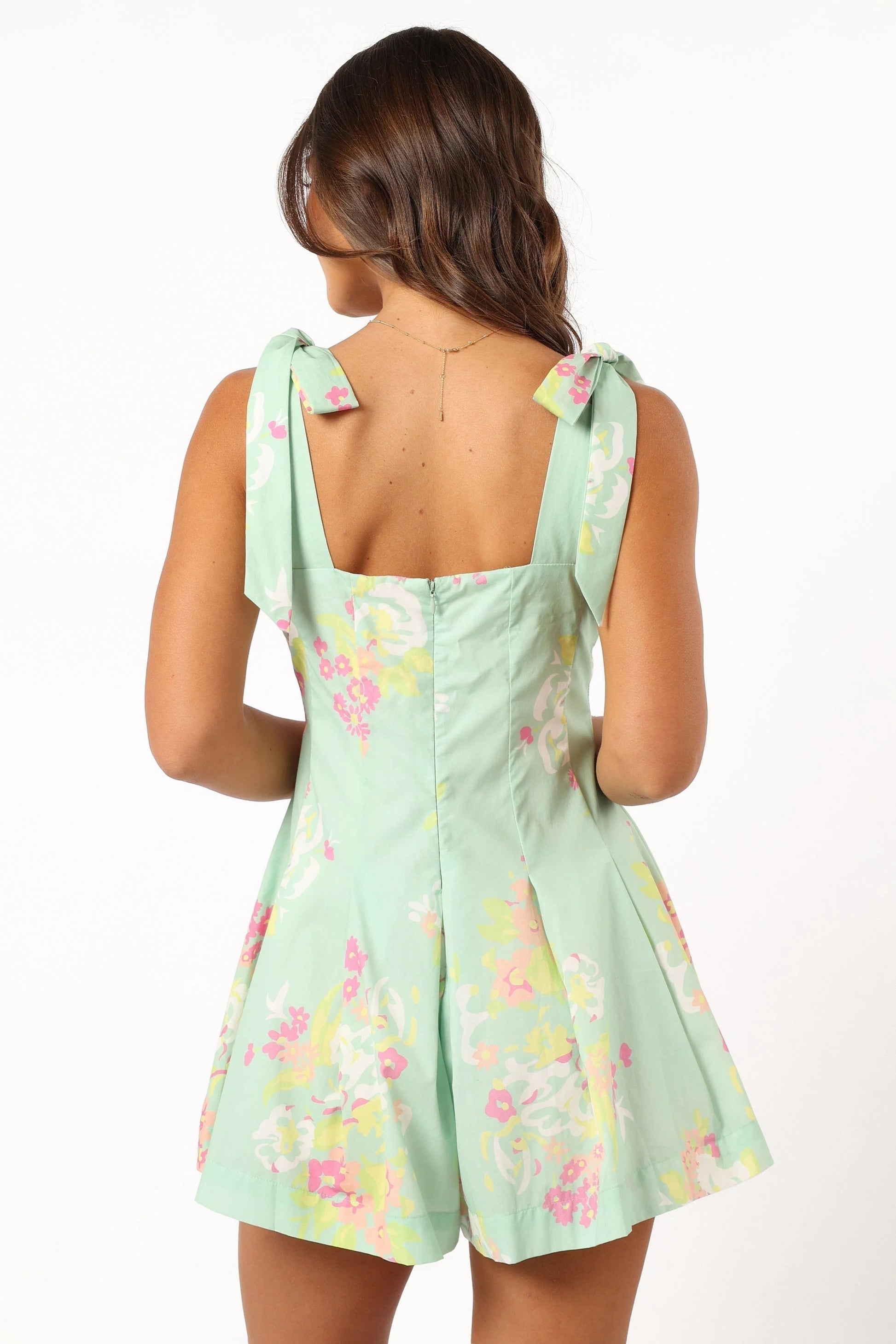 Square Neck Tie Romper