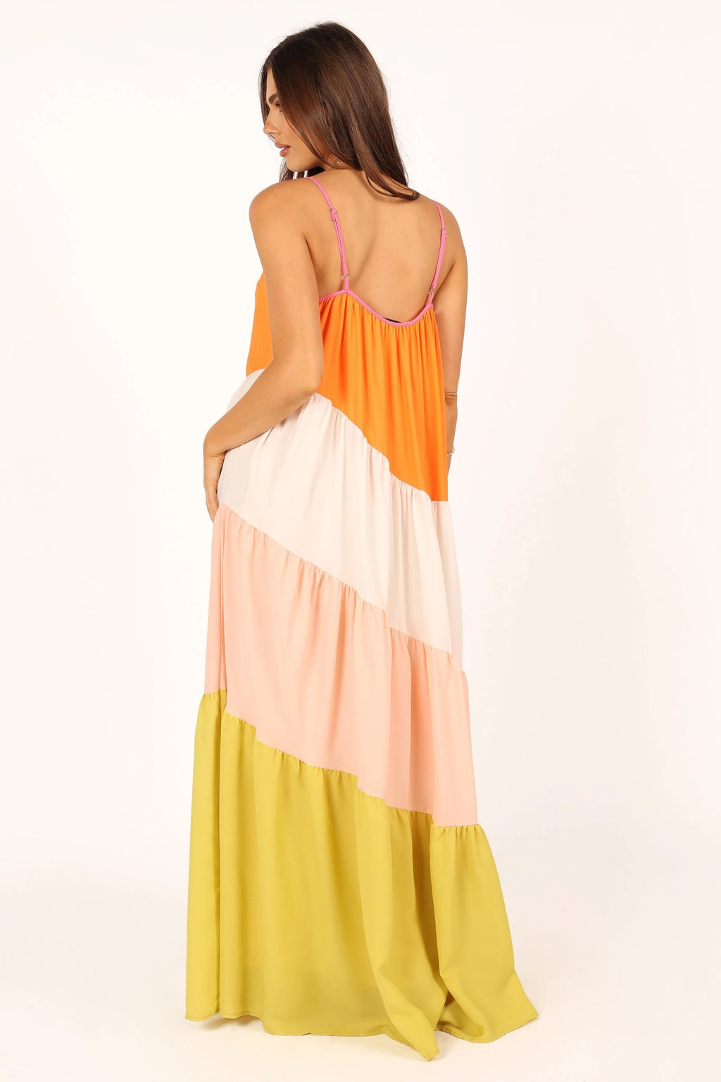 Tiered Asymmetrical Maxi Dress
