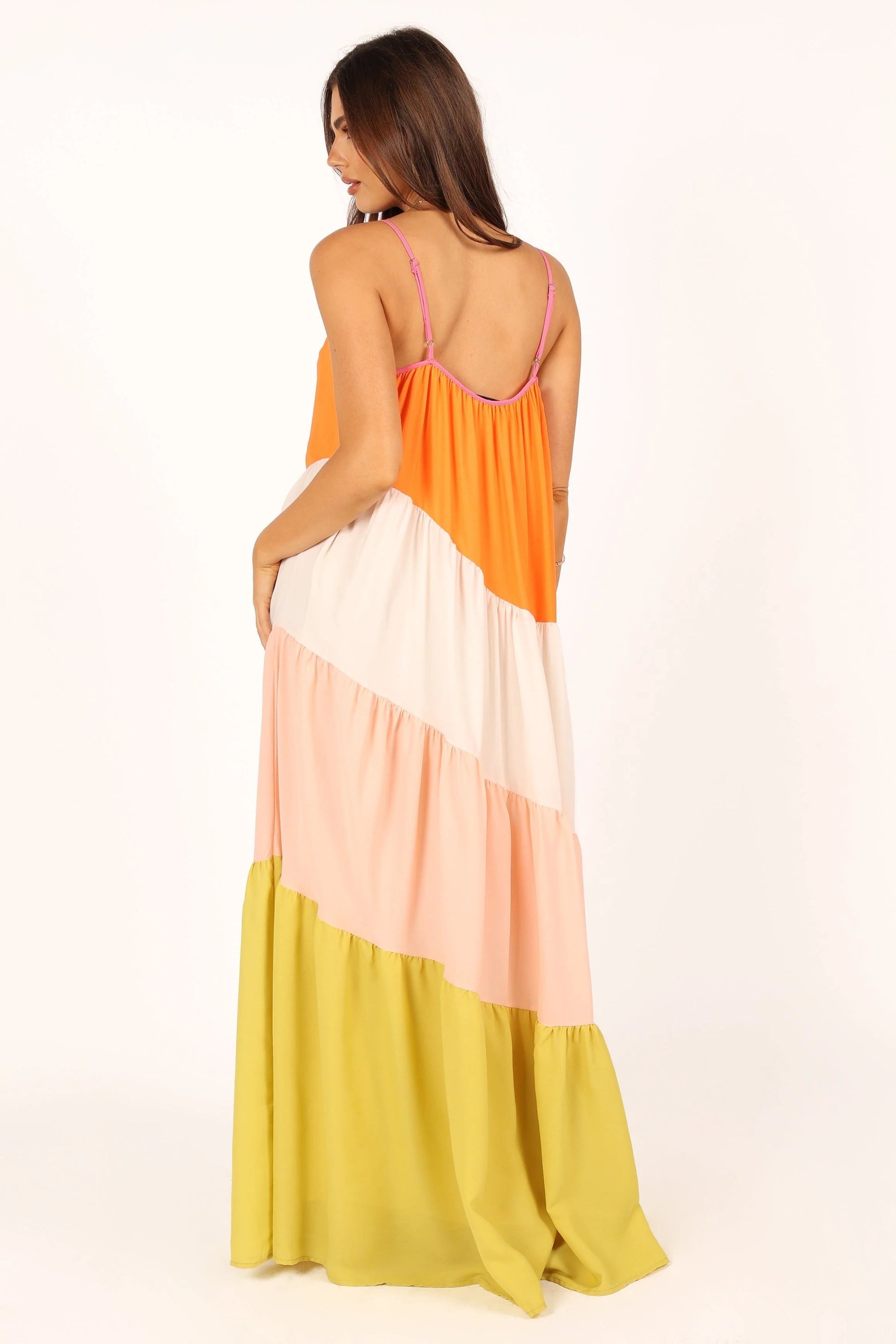 Tiered Asymmetrical Maxi Dress